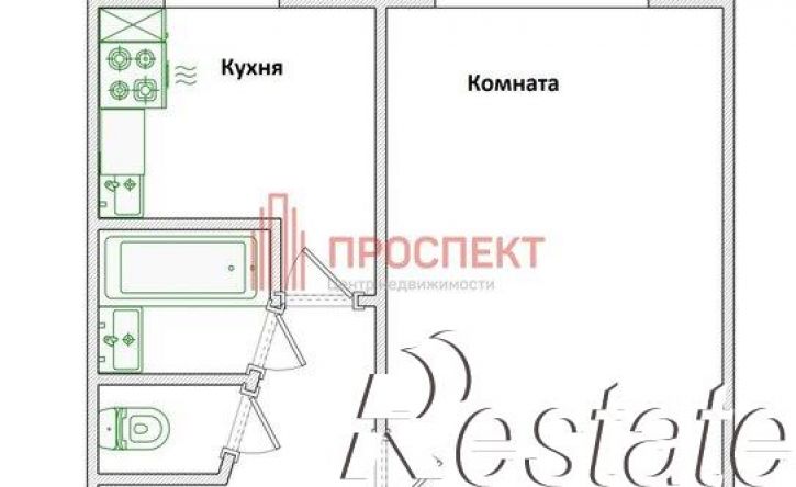1-комн квартира улица Карпинского, 7,  д. 7