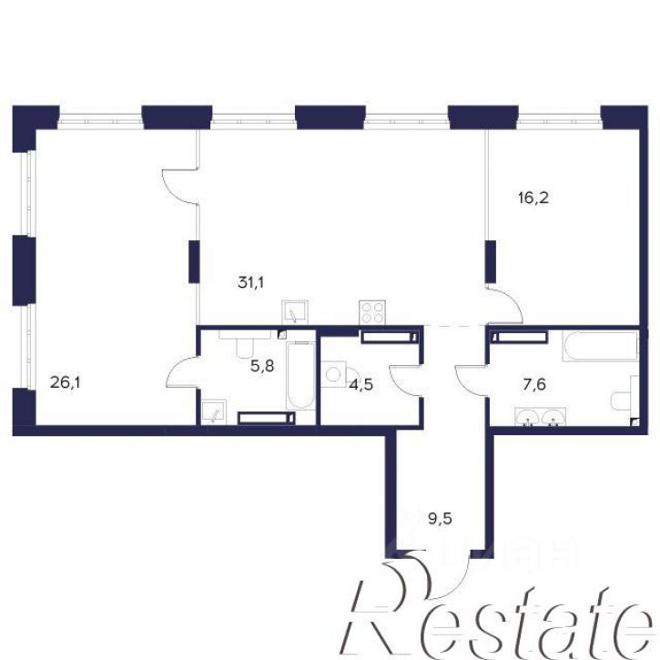 2-комн квартира в новом доме улица Богданова, 33,  д. 33