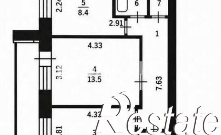 2-комн квартира Центральная улица, 1В к7,  д. 1В к7