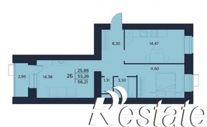 2-комн квартира в новом доме 5-й проезд Терновского, 14,  д. 14